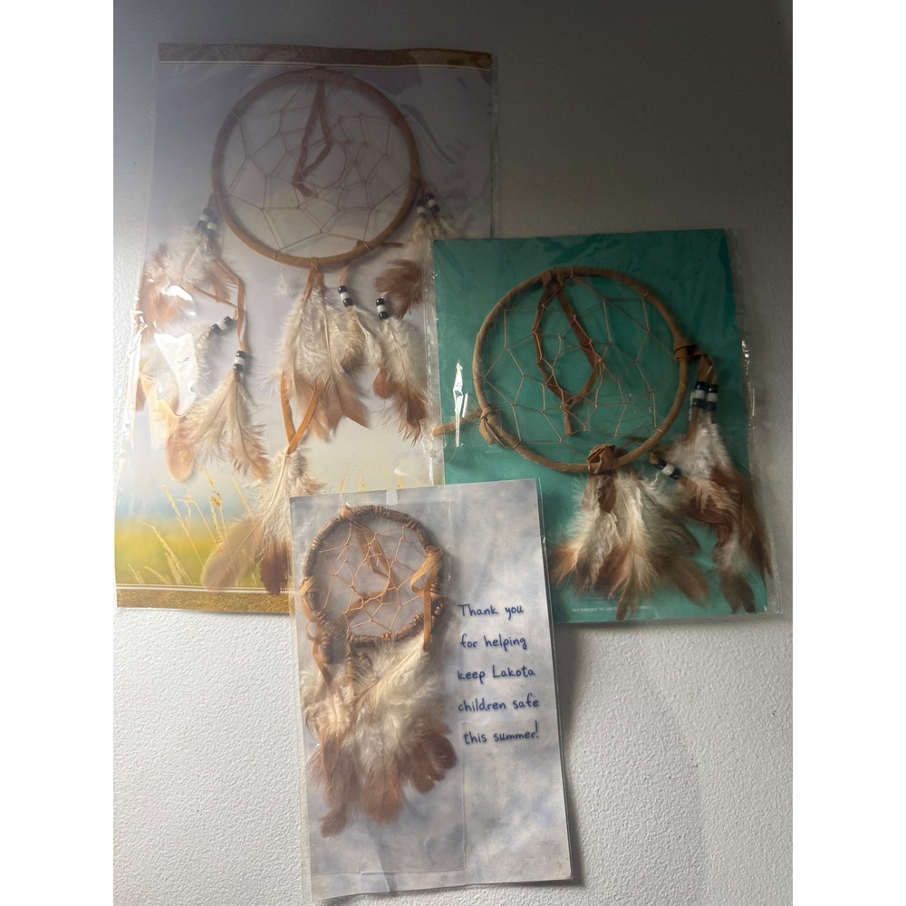 St Josephs Indian School Dreamcatcher Set of 3 Lakota Sioux Legend Wall Decor